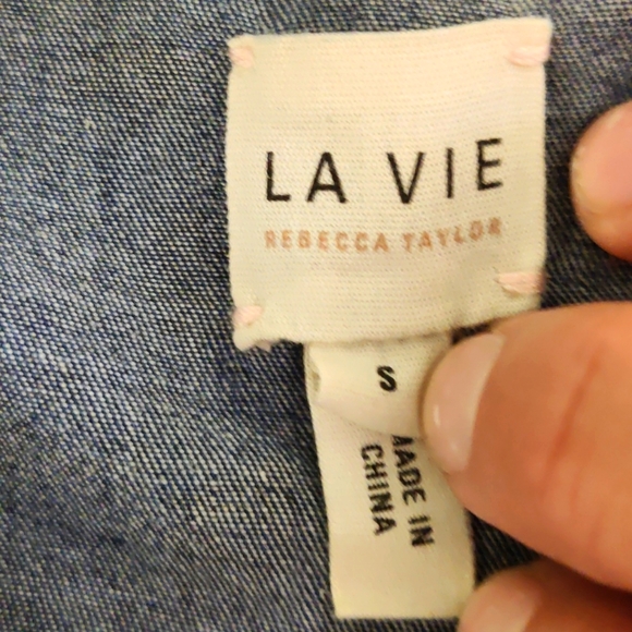 Rebecca Taylor Leopard Denim Blue dress size small - Picture 8 of 9